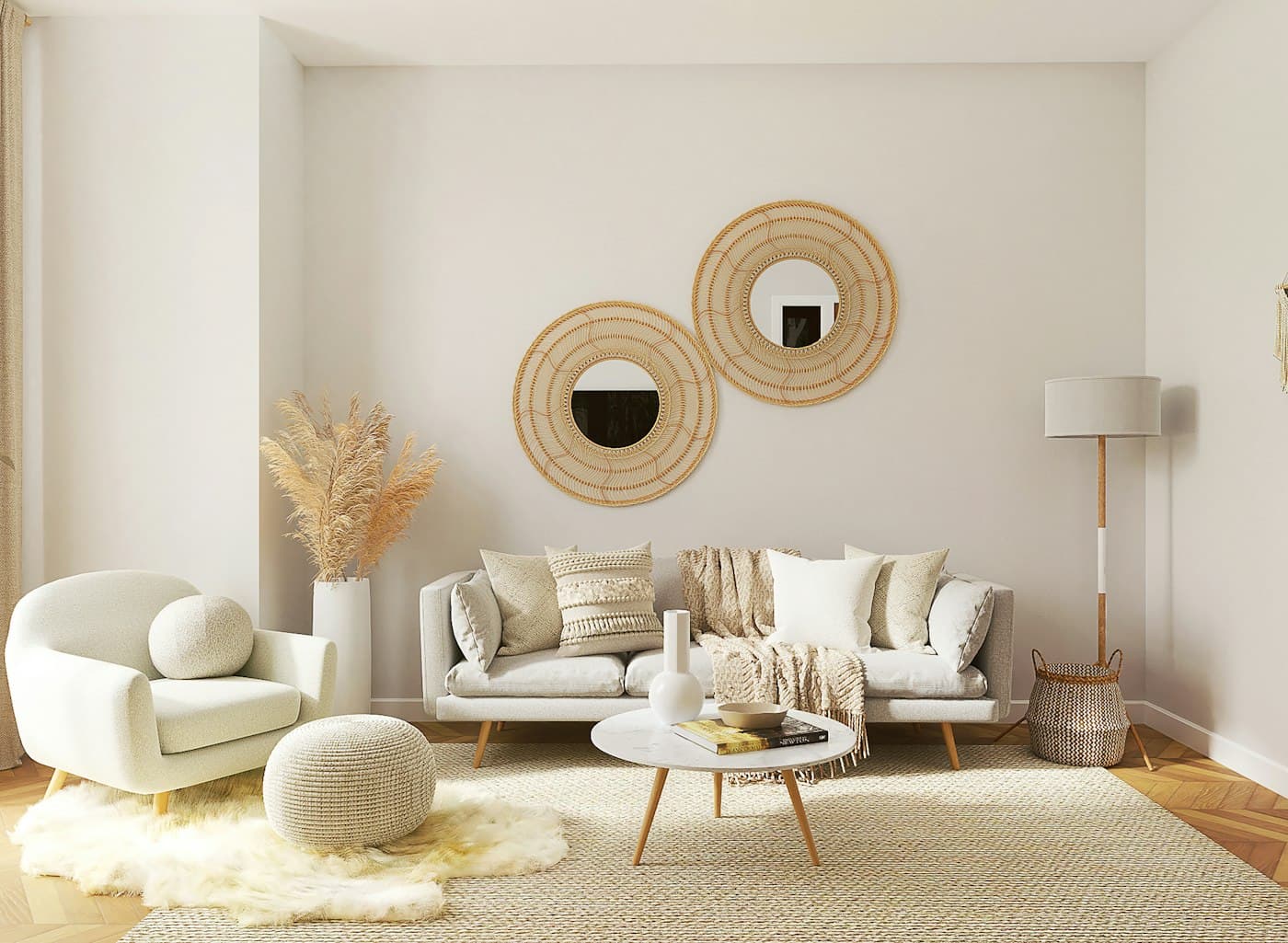 Quiet residential interior with warm natural light